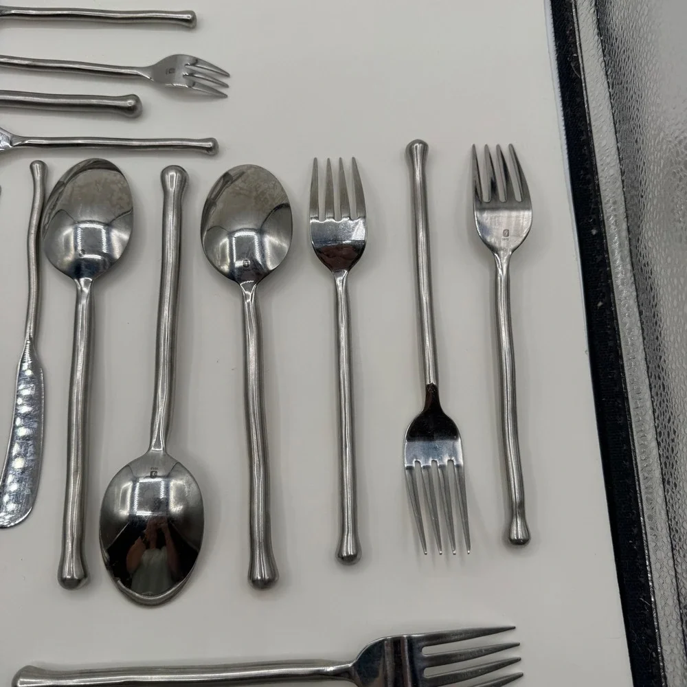 Gourmet Settings Treble Clef 18/10 Stainless Flatware Set 25 Piece Hand Forged